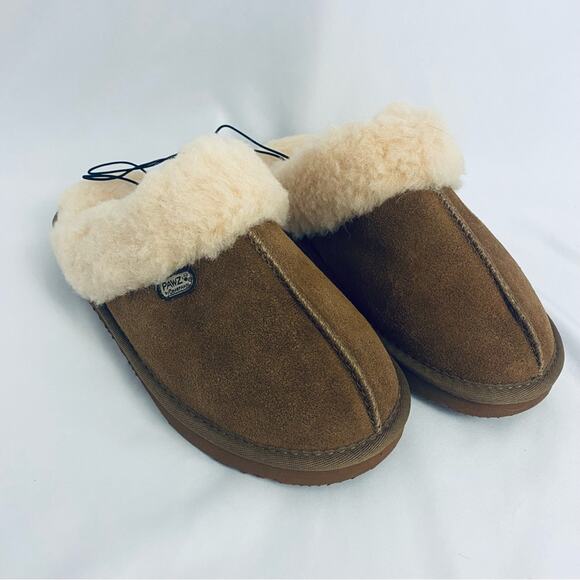 NWOT Pawz by Bearpaw Mackenzie Suede Scuff Slipper Size 6-6.5 - Picture 1 of 10